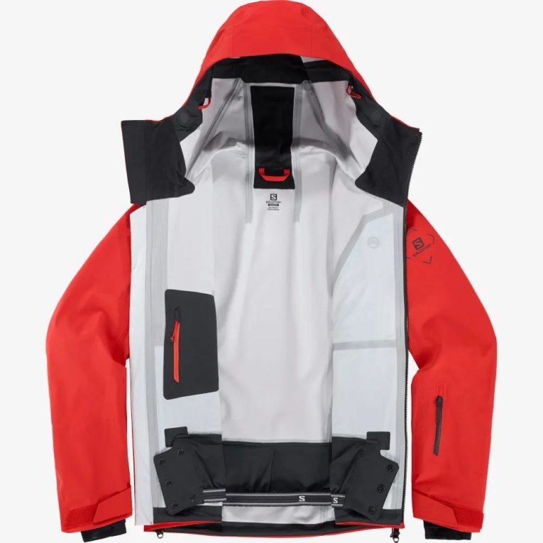 Red Salomon Outlaw 3L Shell Men's Ski Jackets | PH 06471Q